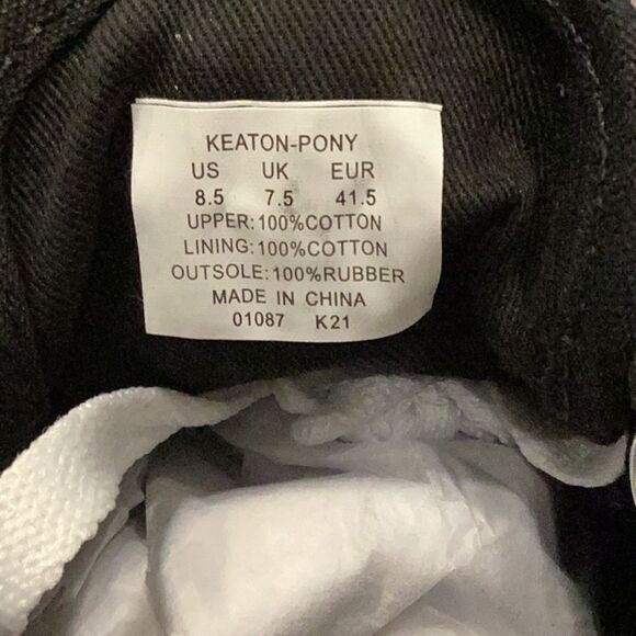 NEW Polo Ralph Lauren Men's All Over Pony Player Keaton Sneakers in Black Sz 8.5 - Picture 5 of 12